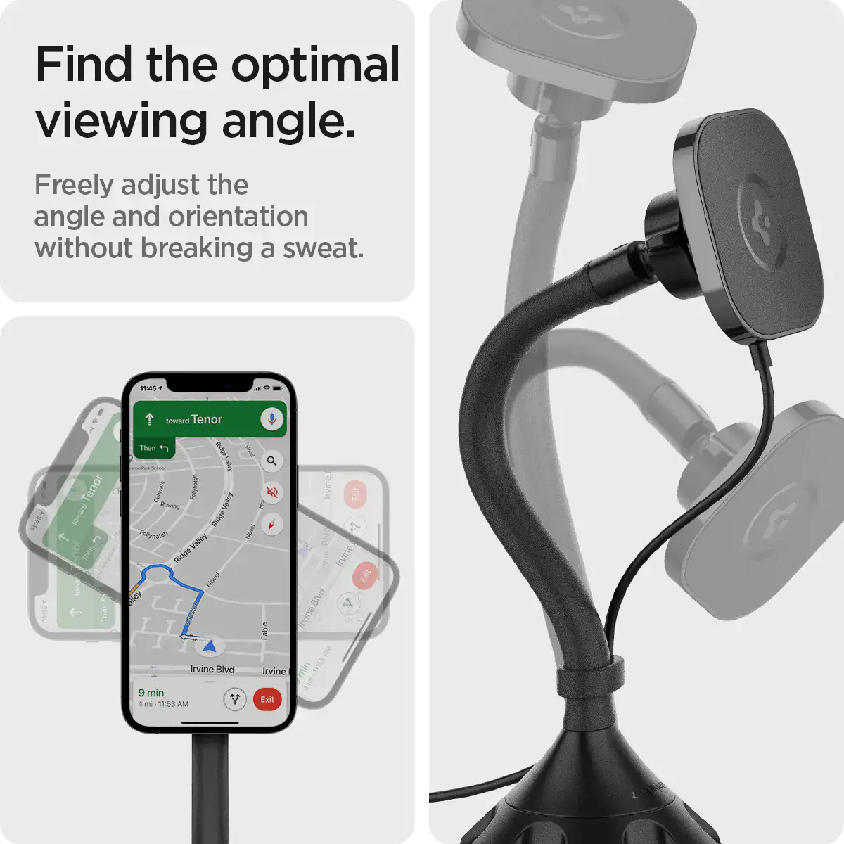 Бездротовий автомобільний зарядний пристрій Spigen OneTap Pro Wireless Car Mount Cup Holder (MagFit) (ACP03810)