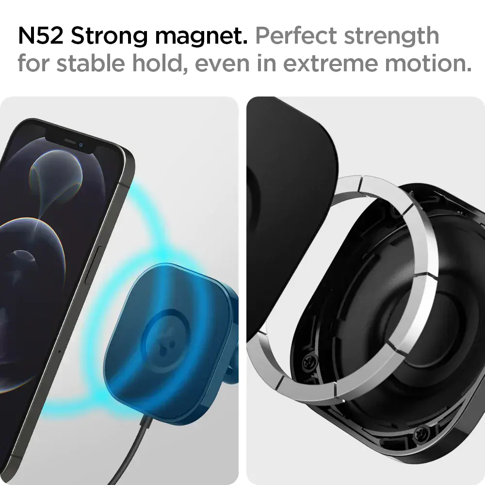 Бездротовий автомобільний зарядний пристрій Spigen OneTap Pro Wireless Magnetic Car Charger Dashboard (MagFit) (ACP02616)