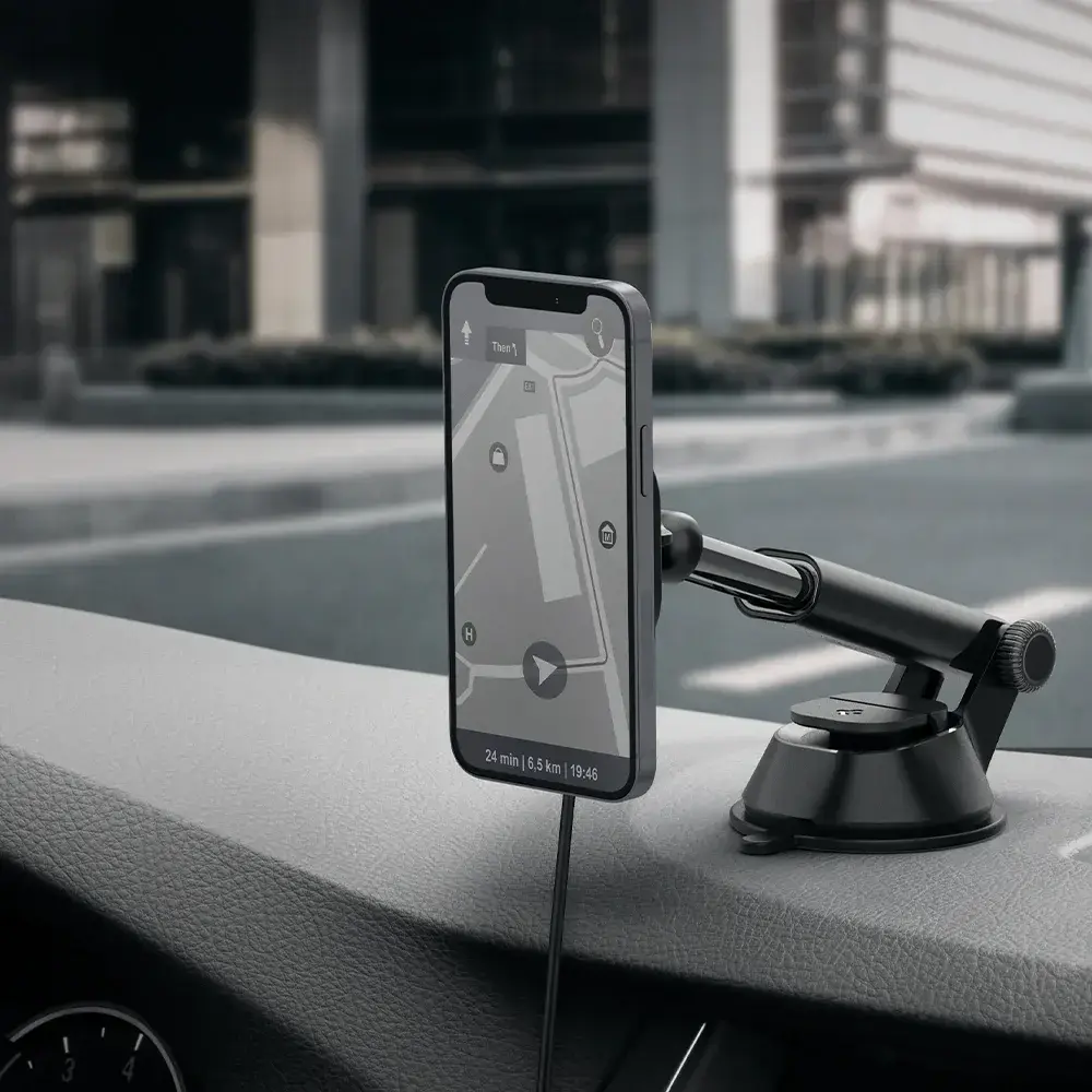 Бездротовий автомобільний зарядний пристрій Spigen OneTap Pro Wireless Magnetic Car Charger Dashboard (MagFit) (ACP02616)