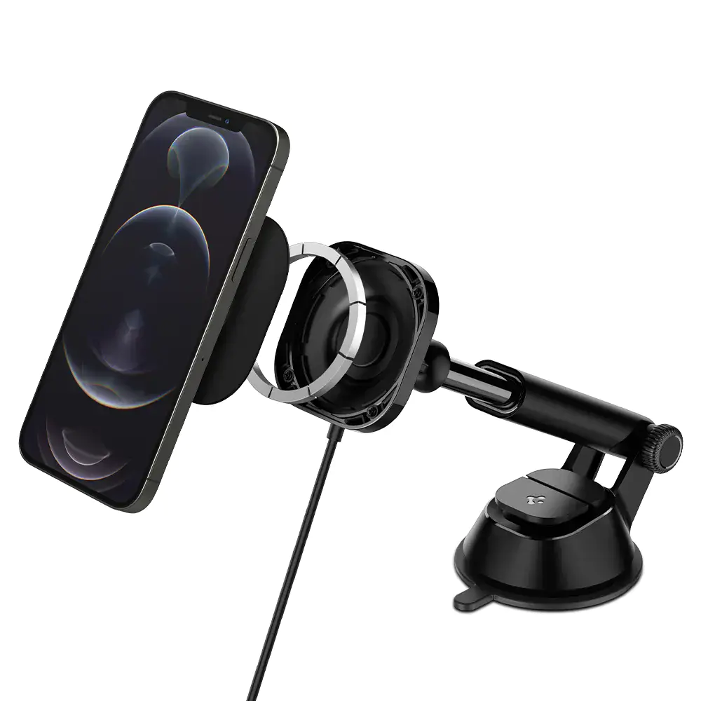 Бездротовий автомобільний зарядний пристрій Spigen OneTap Pro Wireless Magnetic Car Charger Dashboard (MagFit) (ACP02616)