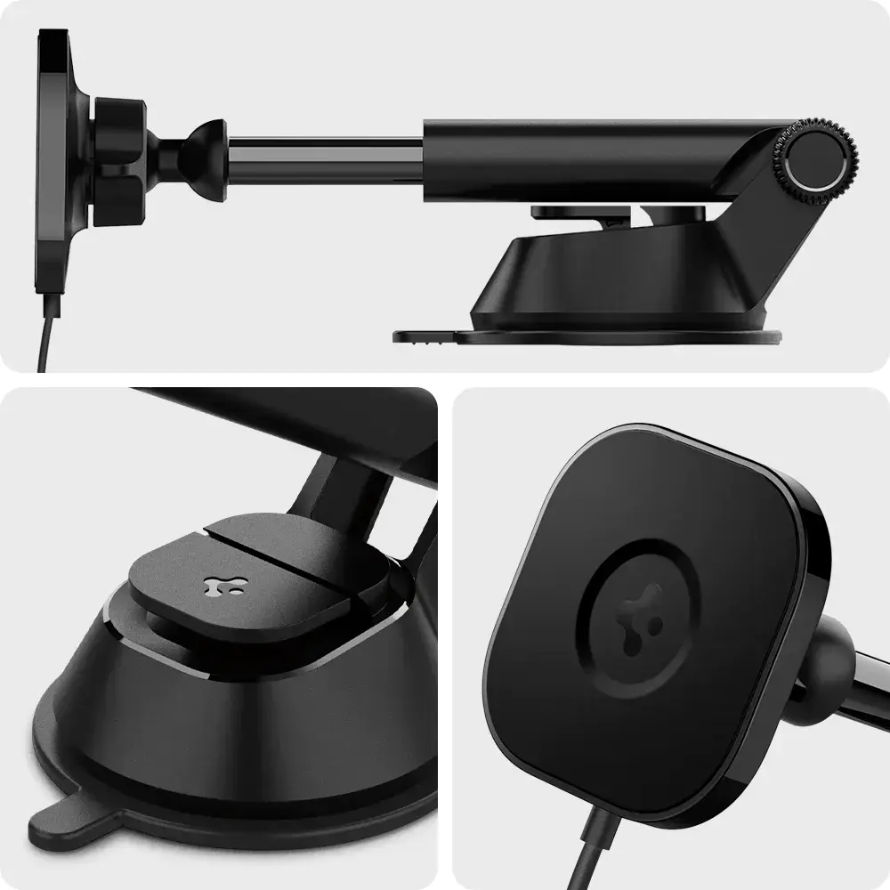 Бездротовий автомобільний зарядний пристрій Spigen OneTap Pro Wireless Magnetic Car Charger Dashboard (MagFit) (ACP02616)