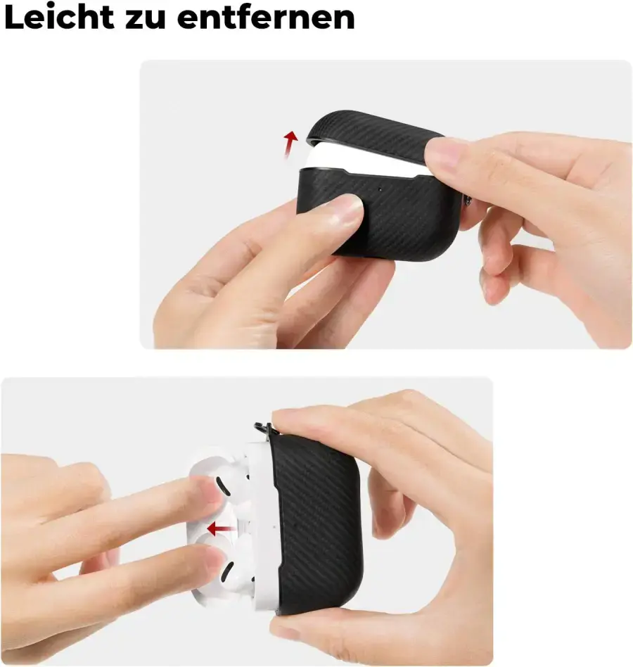 Чехол Pitaka MagEZ Aramid Fiber Case AirPods Pro 2 - 600D Black/Grey [Twill] (APM7001)