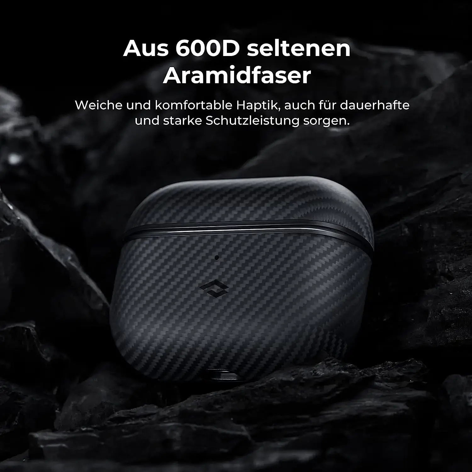 Чехол Pitaka MagEZ Case for Airpods Pro 2nd Gen - Twill Black/Grey (APM7001)