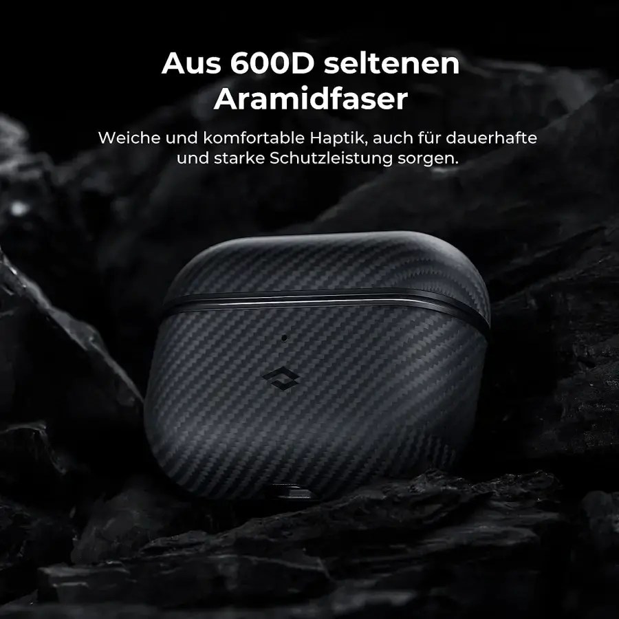 Чехол Pitaka MagEZ Aramid Fiber Case AirPods Pro 2 - 600D Black/Grey [Twill] (APM7001)