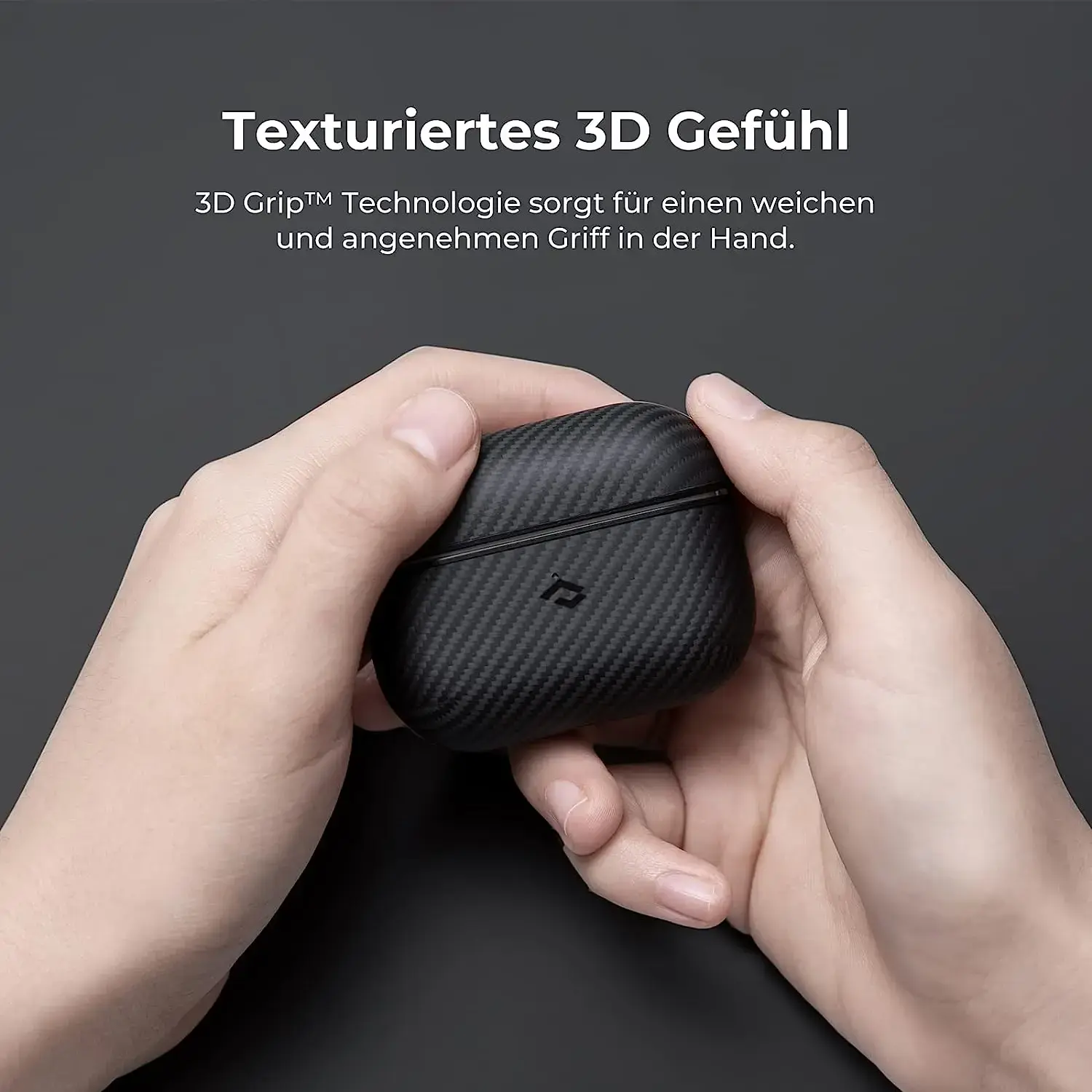 Чехол Pitaka MagEZ Case for Airpods Pro 2nd Gen - Twill Black/Grey (APM7001)