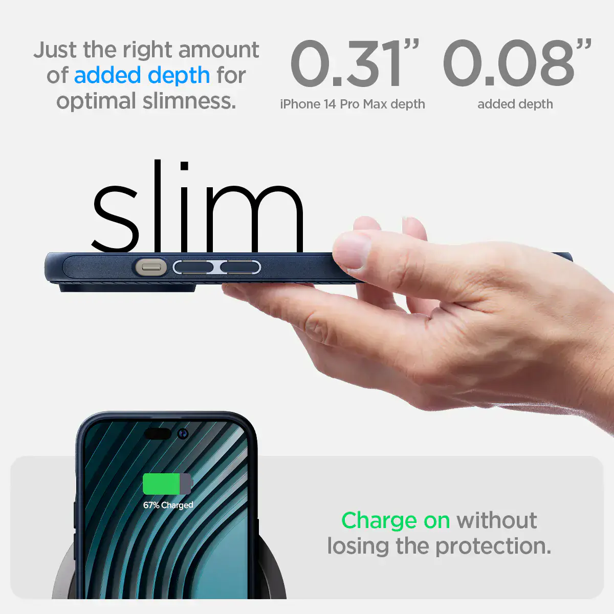 Чохол Spigen iPhone 14 Pro Max Mag Armor - Navy Blue (ACS04845)
