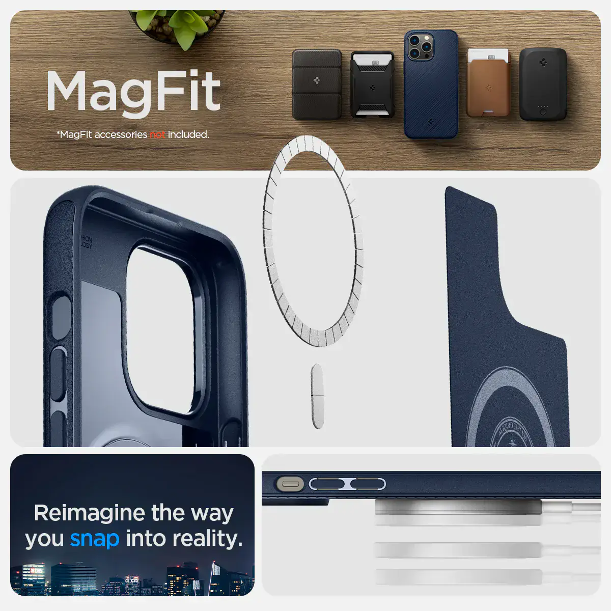 Чохол Spigen iPhone 14 Pro Max Mag Armor - Navy Blue (ACS04845)