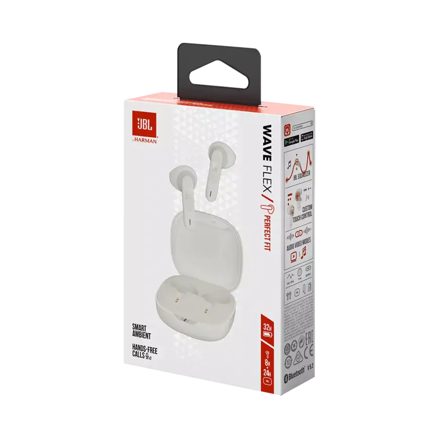 Навушники JBL Wave Flex - White (JBLWFLEXWHT)