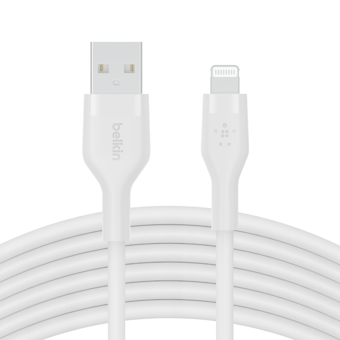 Кабель Belkin BoostCharge Flex USB-A Cable with Lightning Connector 3m White (CAA008bt3MWH)