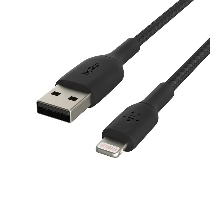 Кабель Belkin BoostCharge Braided Lightning to USB-A Cable 1m Black (CAA002bt1MBK)
