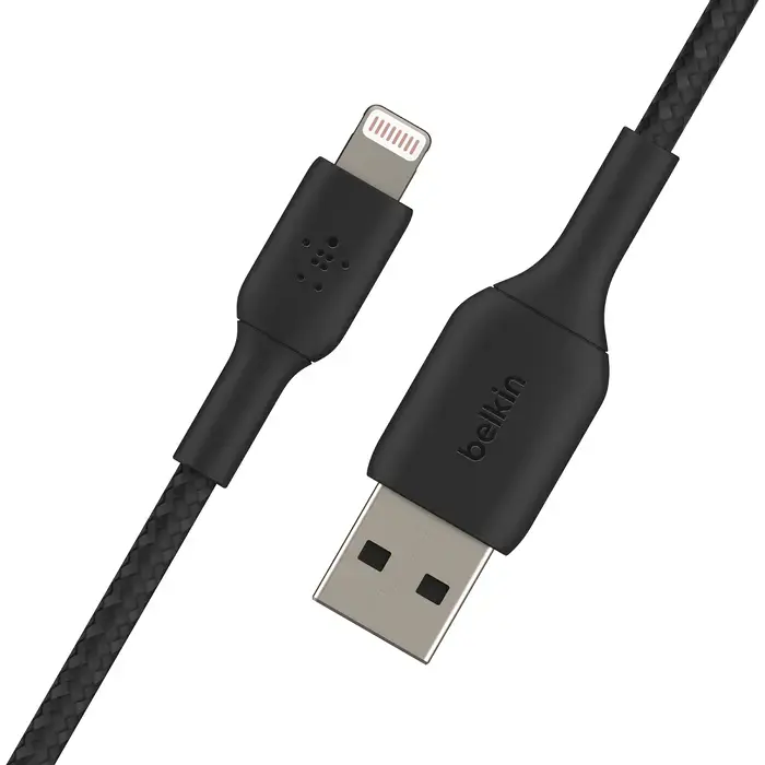 Кабель Belkin BoostCharge Braided Lightning to USB-A Cable 1m Black (CAA002bt1MBK)