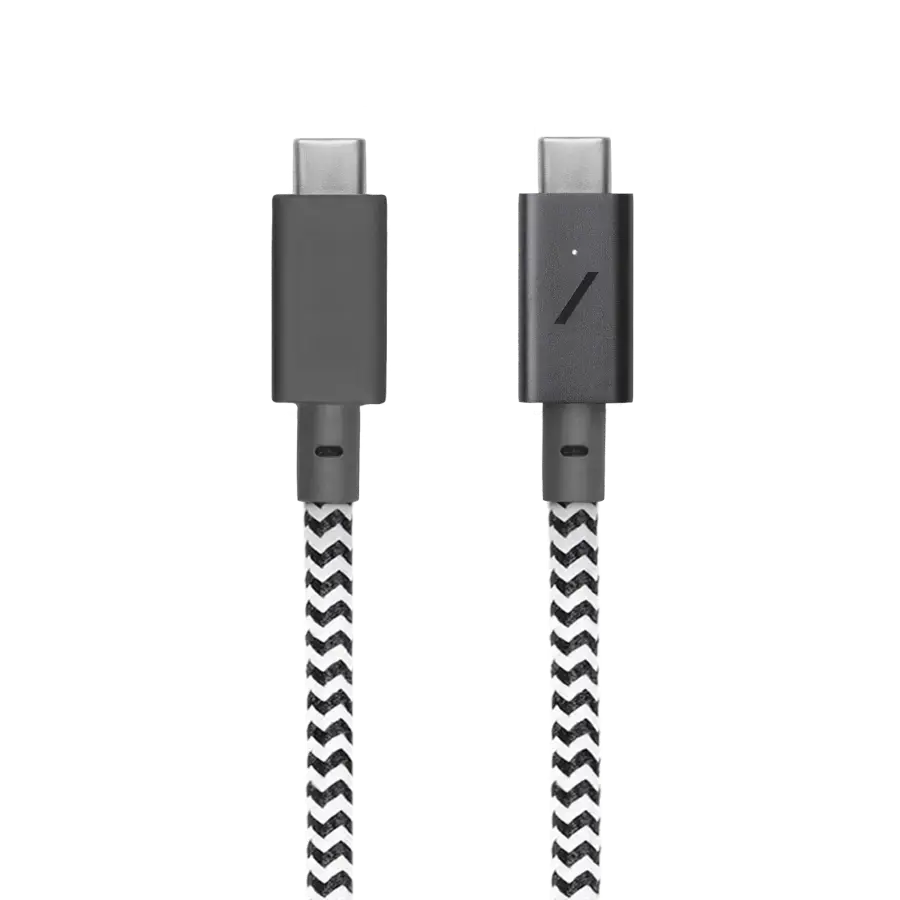 Кабель Native Union Belt Cable USB-C to USB-C Pro 240W Zebra (2.4 m) (BELT-PRO2-ZEB-NP)