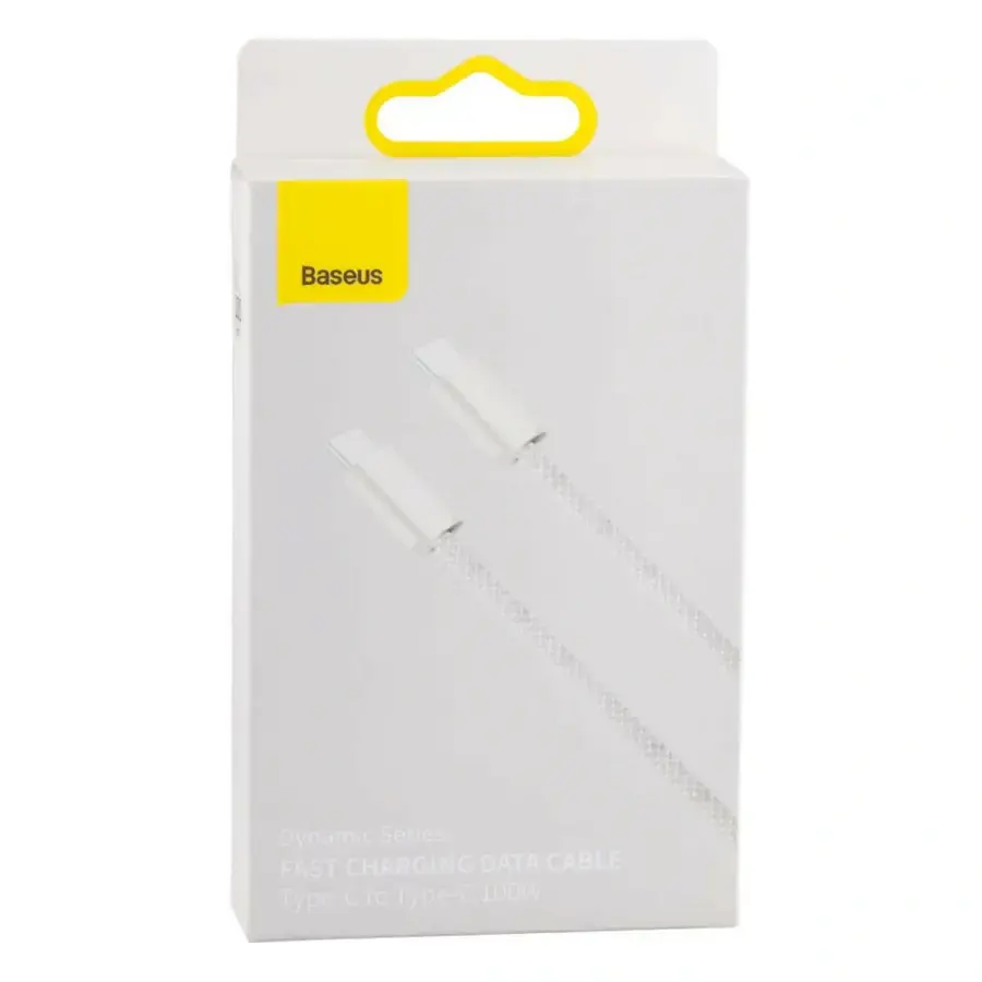 Кабель USB Type-C Baseus Dynamic Series Type-C to Type-C 100W 1m White (CALD000202)
