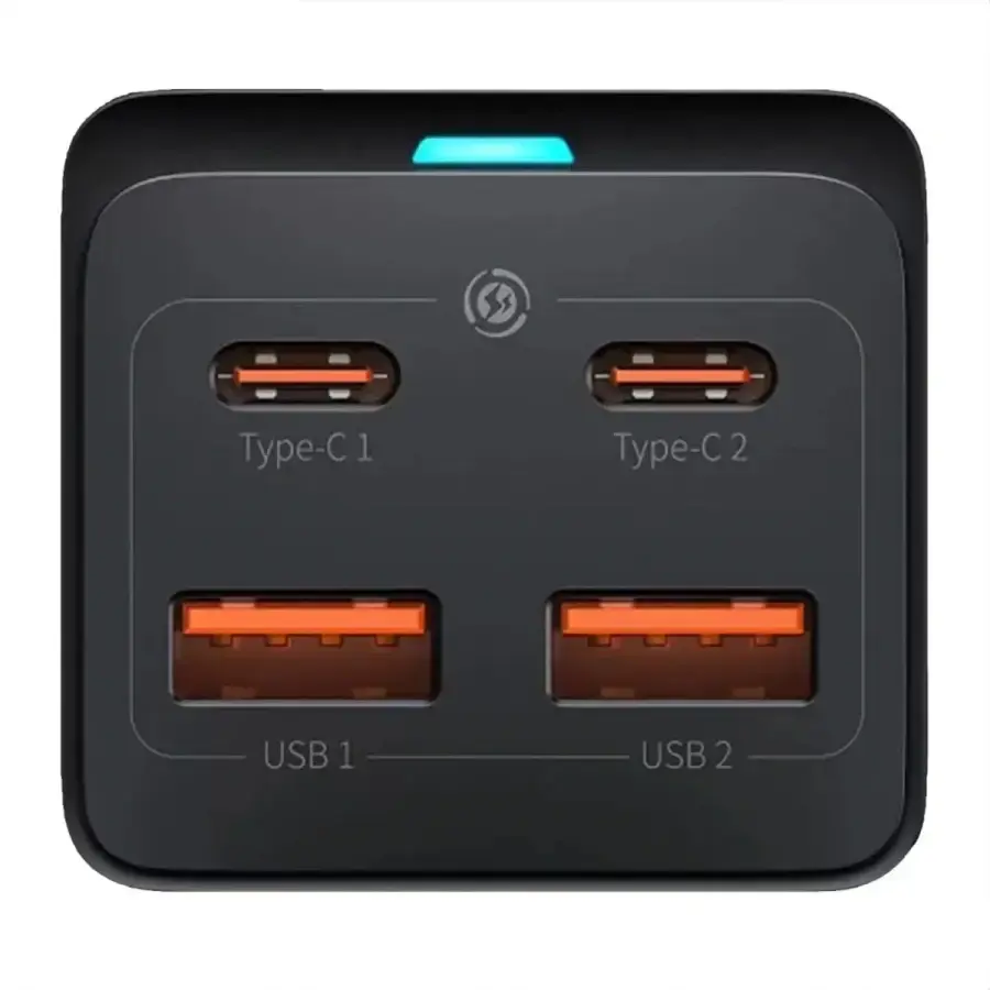 Мережевий зарядний пристрій Baseus GaN3 Pro AC 2хUSB+2хType-C 100W Cable Type-C-Type-C 1m (PSZM000401)