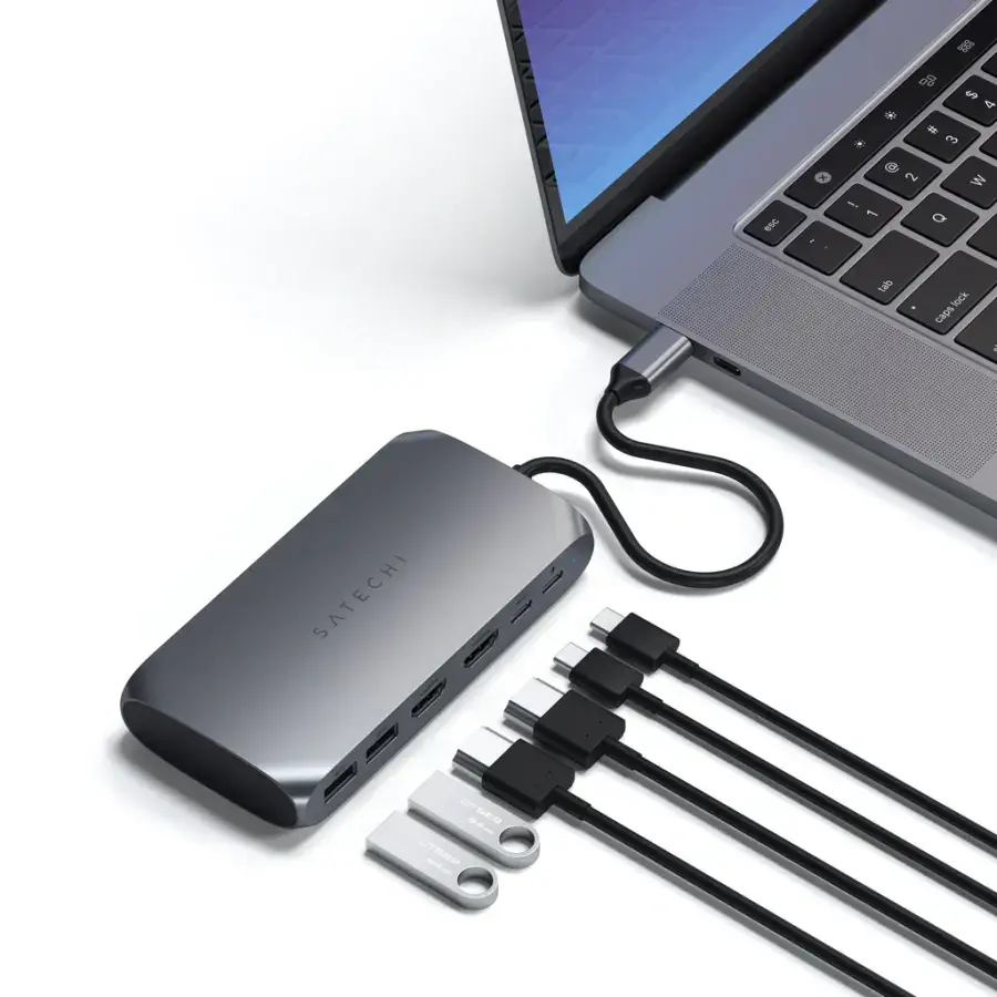 Мультимедийный адаптер Satechi USB-C Multimedia Adapter M1 – Space Gray (ST-UCM1HM)