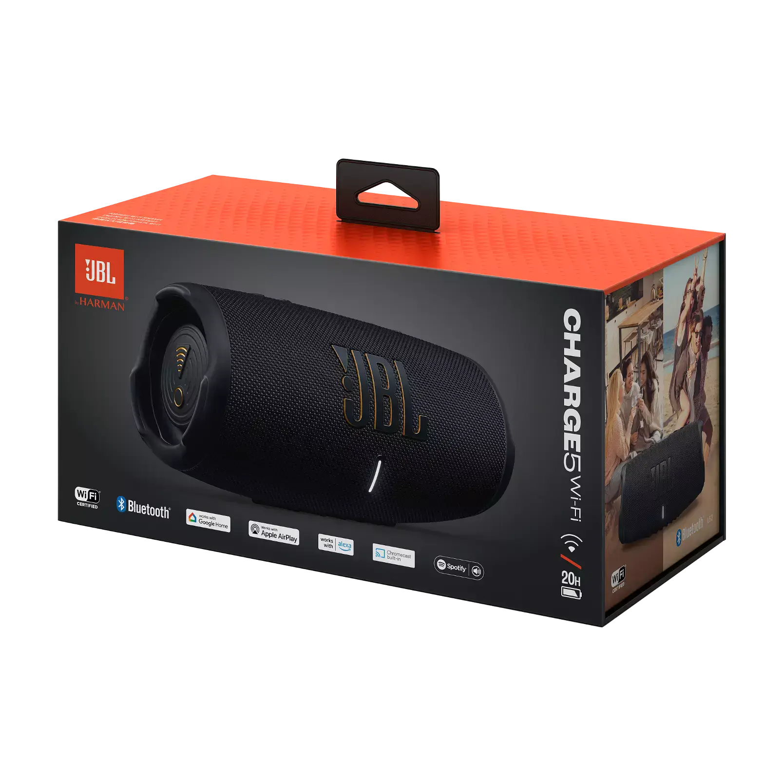 Портативна колонка JBL Charge 5 Wi-Fi - Black (JBLCHARGE5WIFIBLK)