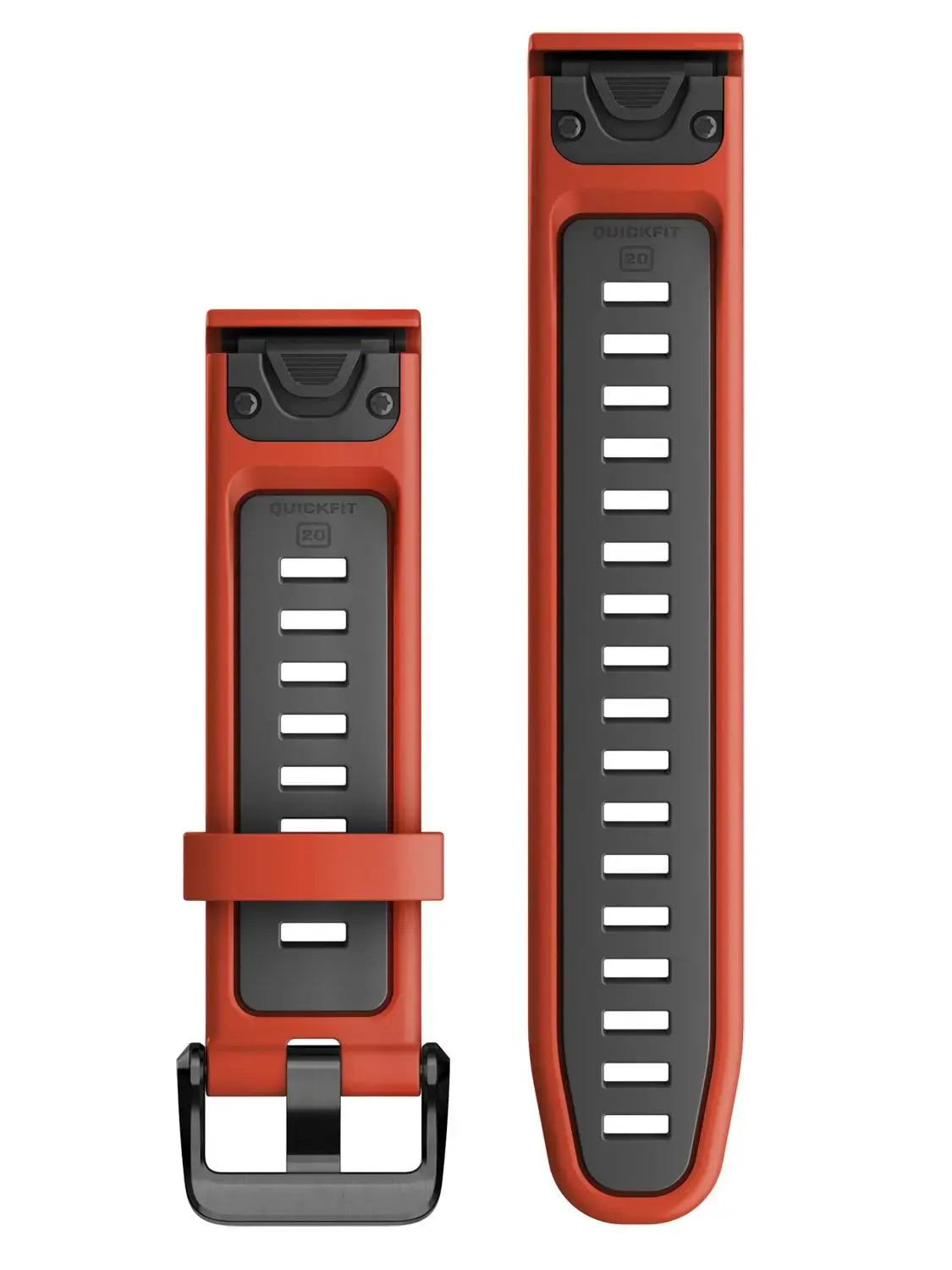 Ремінець Garmin QuickFit 20 Watch Bands Silicone - Flame Red/Graphite (010-13279-04)