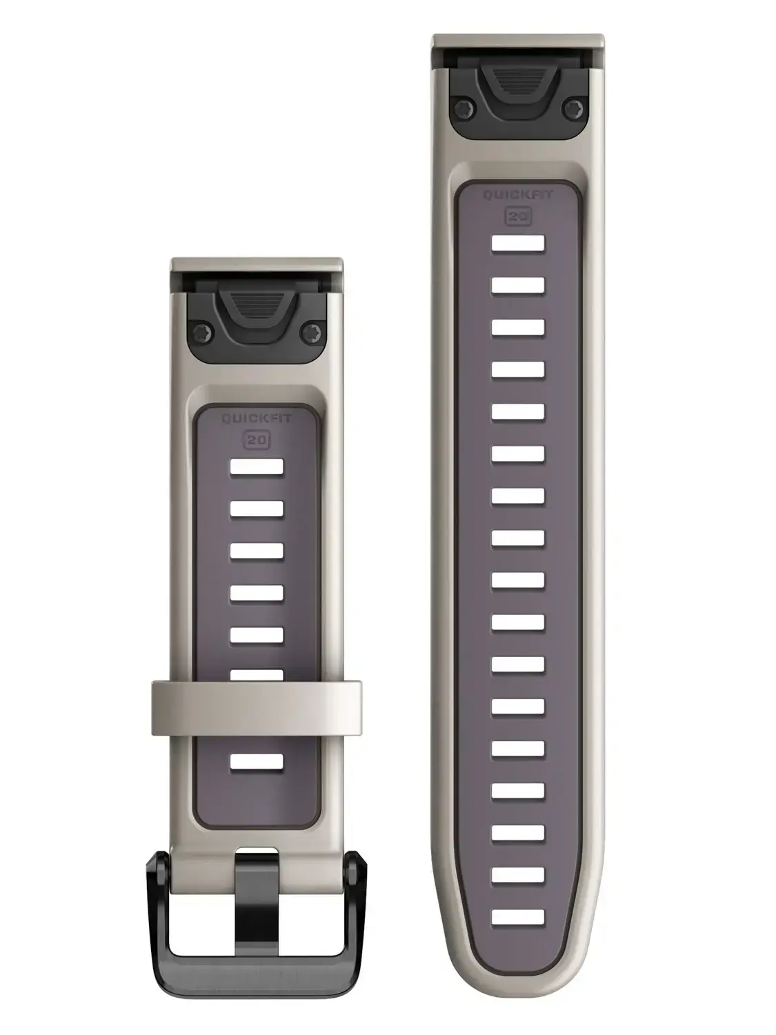 Ремінець Garmin QuickFit 20 Watch Bands Silicone - Light Sand/Deep Orchid (010-13279-05)