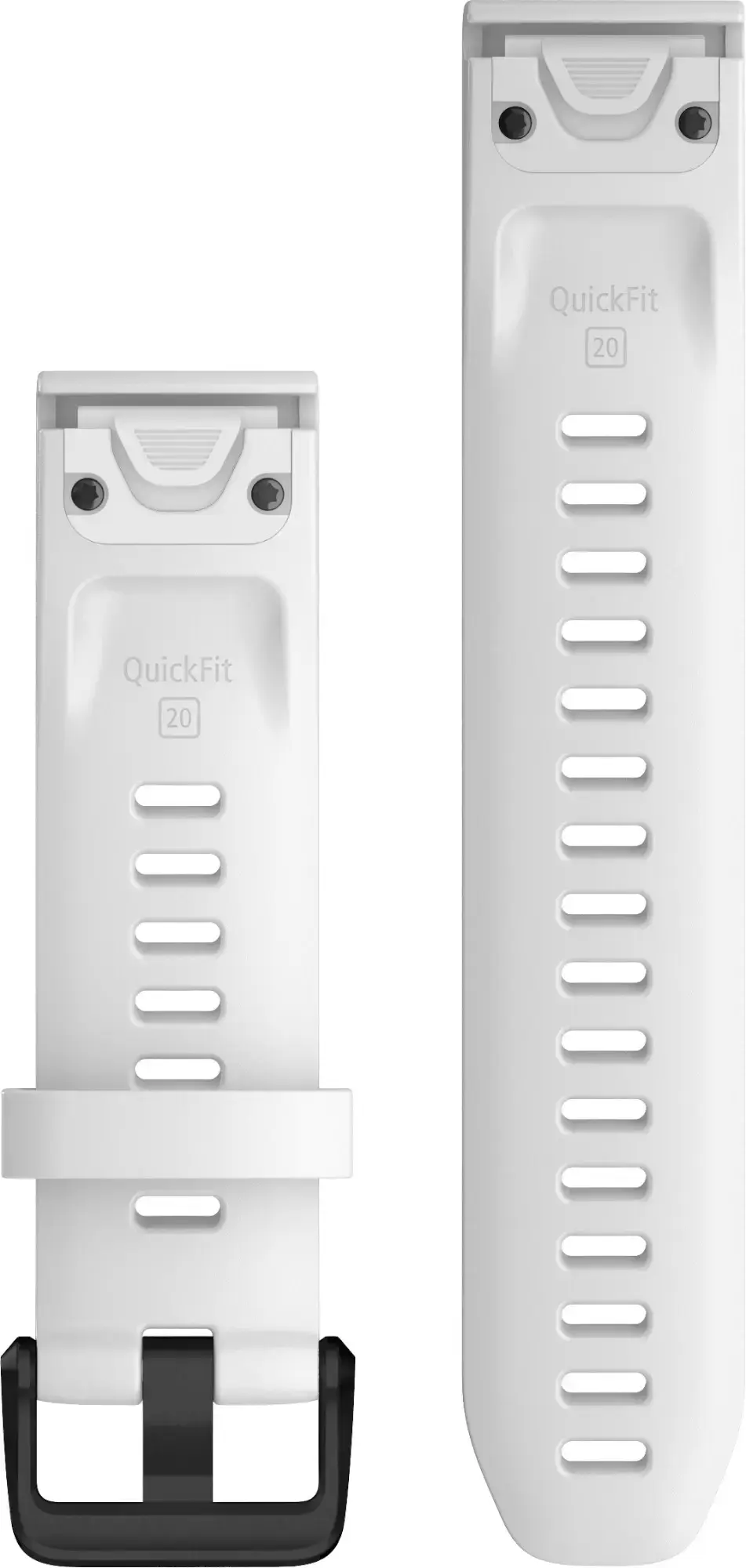 Ремінець Garmin QuickFit 20 Watch Bands Silicone - White with Black Hardware (010-12865-00)