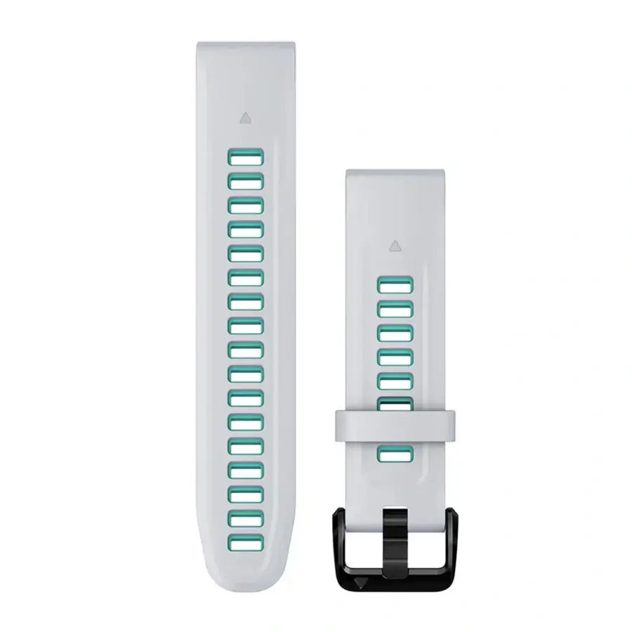 Ремінець Garmin QuickFit 20 Watch Bands Silicone - Whitestone/Aqua (010-13279-07)