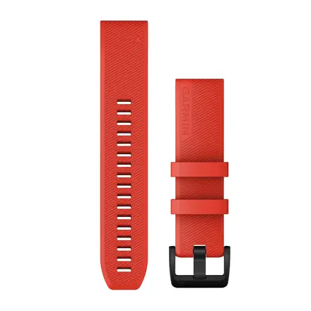 Ремінець Garmin QuickFit 22 Watch Bands - Laser Red with Black Stainless Steel Hardware (010-12901-02)