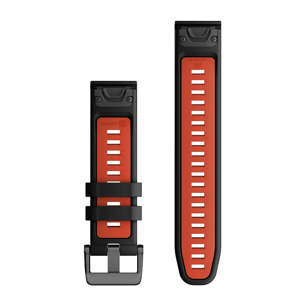 Ремешок Garmin QuickFit 22 Watch Bands Silicone - Black/Flame Red (010-13280-06)
