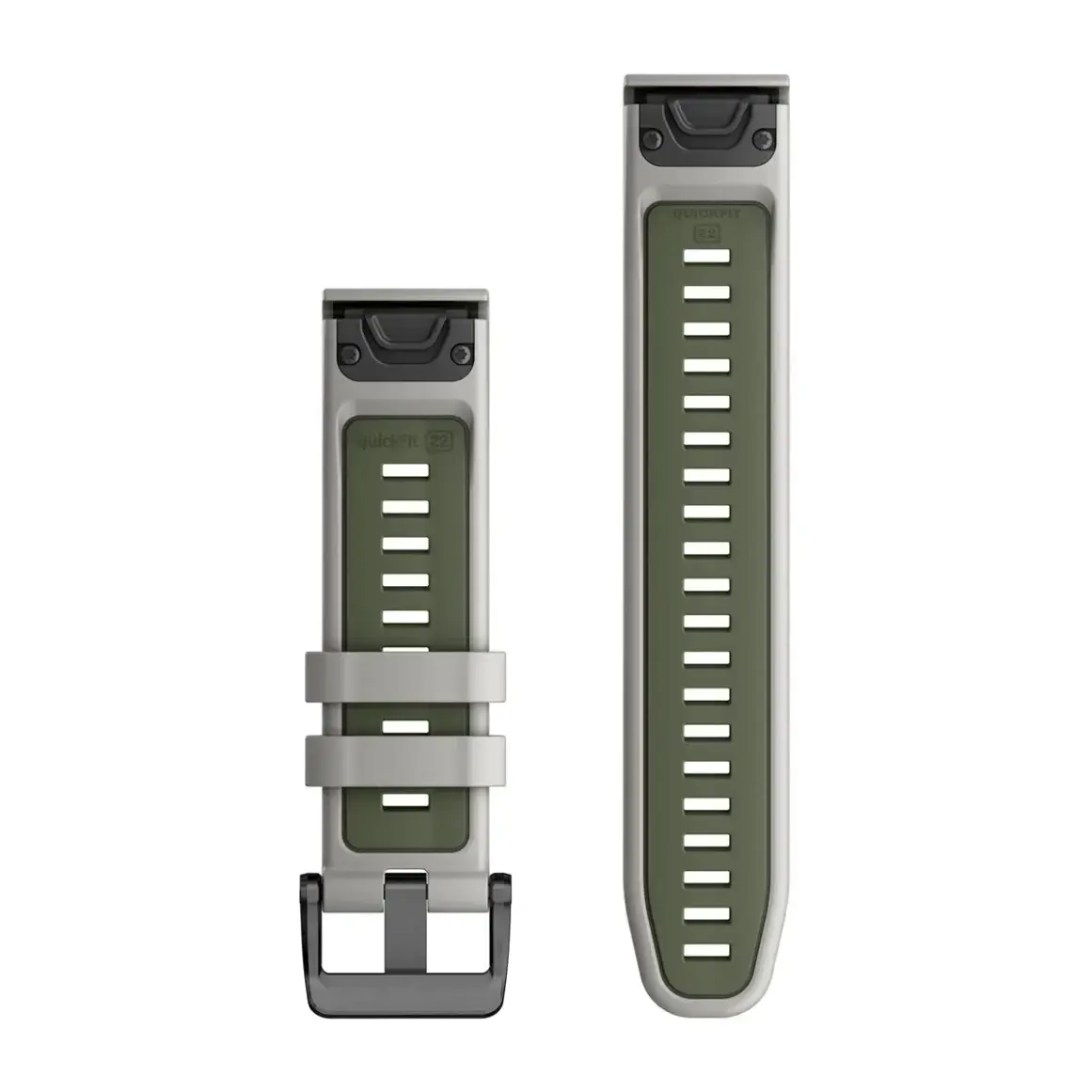 Ремешок Garmin QuickFit 22 Watch Bands Silicone - Fog Gray/Moss (010-13280-08)