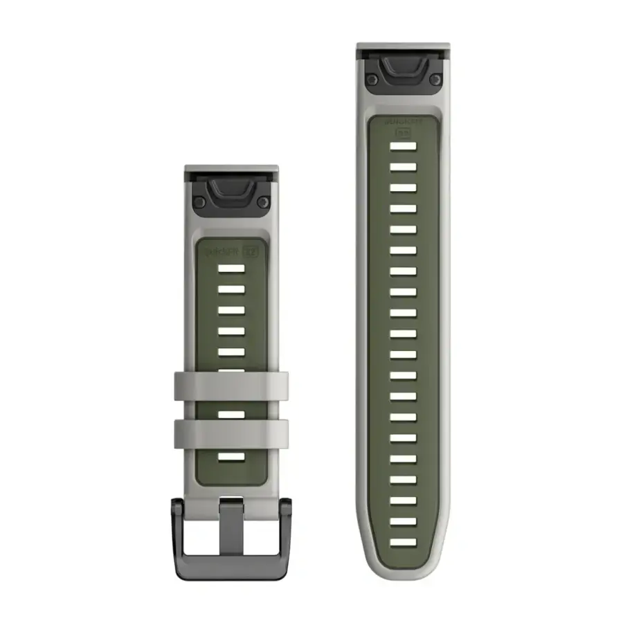 Ремешок Garmin QuickFit 22 Watch Bands Silicone - Fog Gray/Moss (010-13280-08)