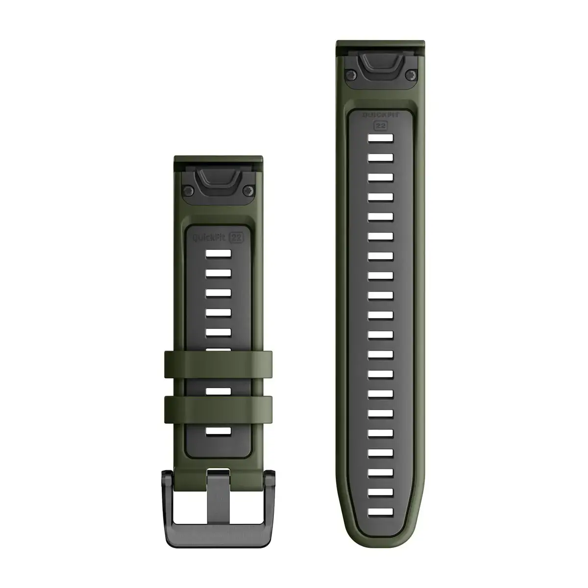 Ремінець Garmin QuickFit 22 Watch Bands Silicone - Moss/Graphite (010-13280-07)