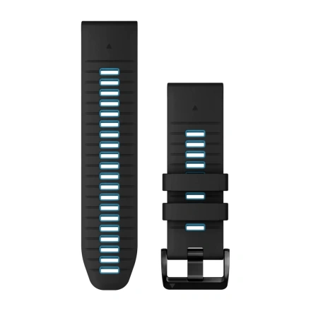 Ремешок Garmin QuickFit 26 Watch Bands Silicone - Black/Cirrus Blue (010-13281-05)