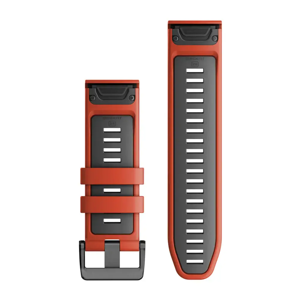 Ремінець Garmin QuickFit 26 Watch Bands Silicone - Flame Red/Graphite (010-13281-04)