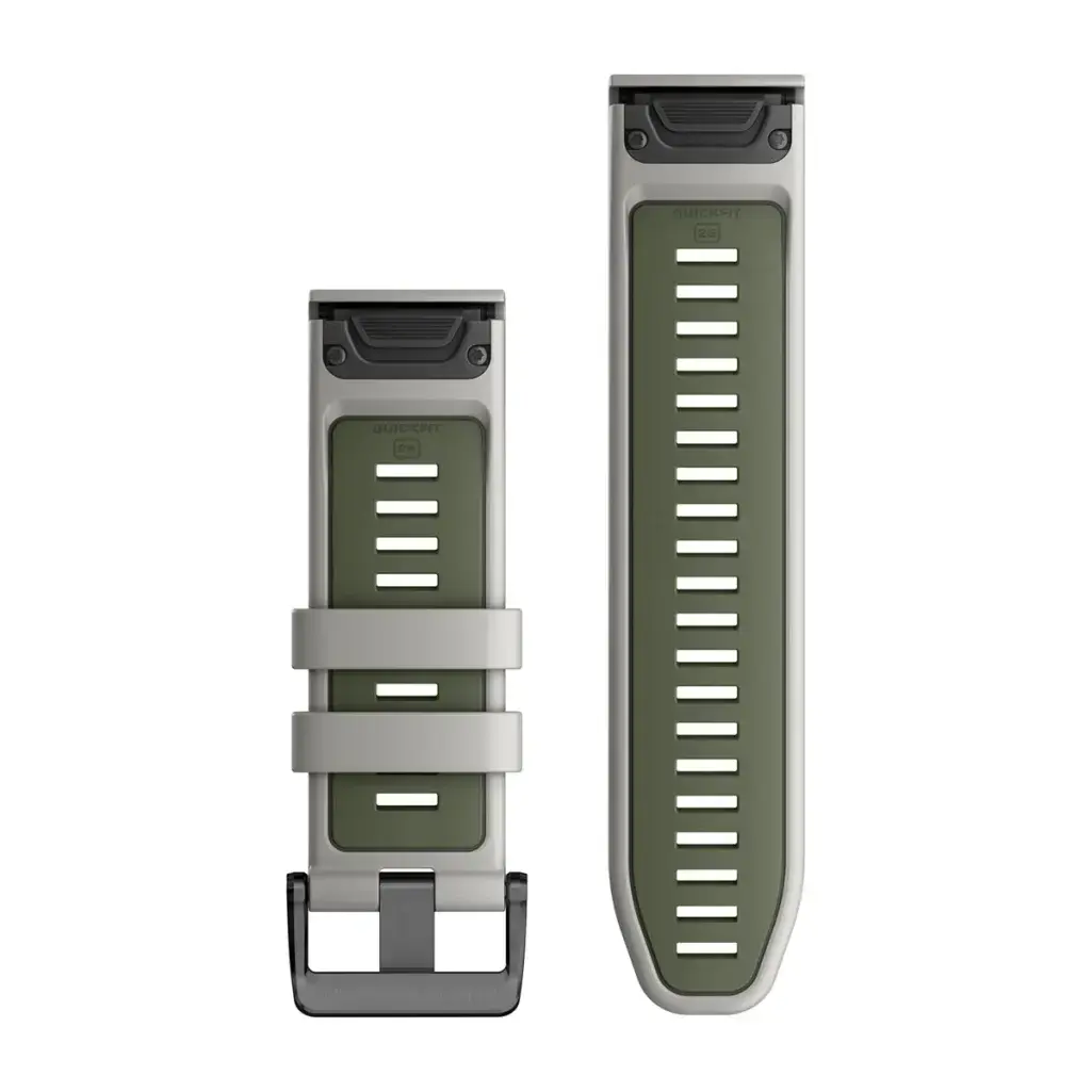 Ремінець Garmin QuickFit 26 Watch Bands Silicone - Fog Gray/Moss (10-13281-08)