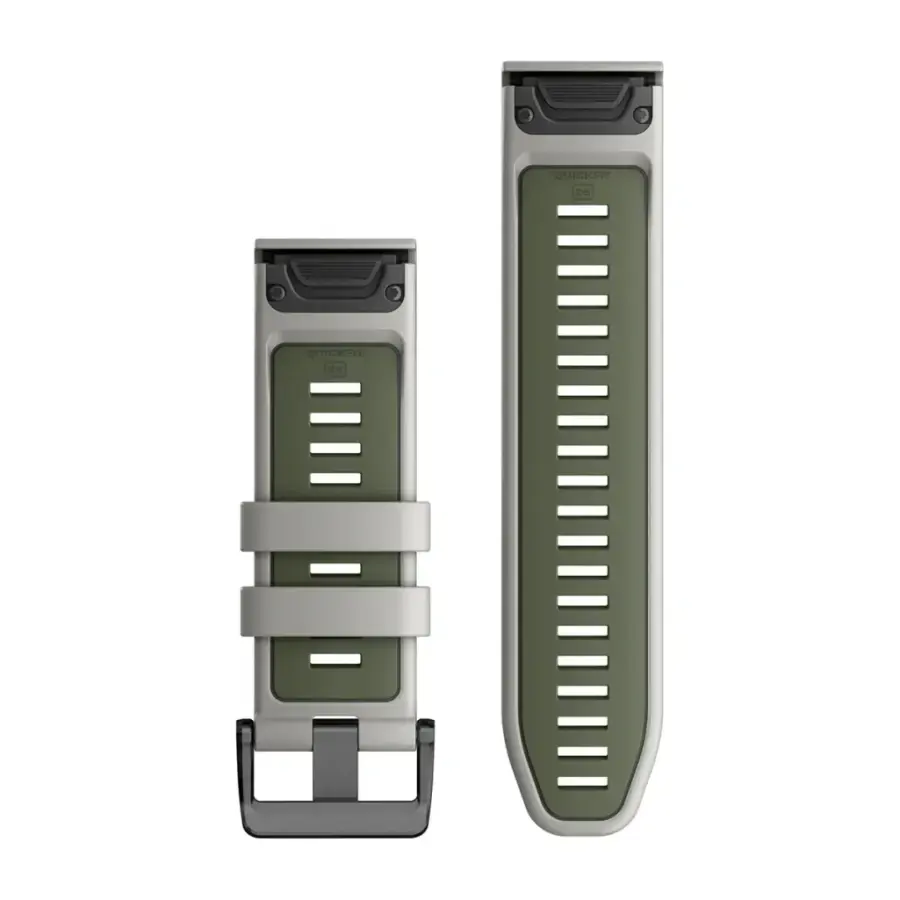 Ремінець Garmin QuickFit 26 Watch Bands Silicone - Fog Gray/Moss (10-13281-08)