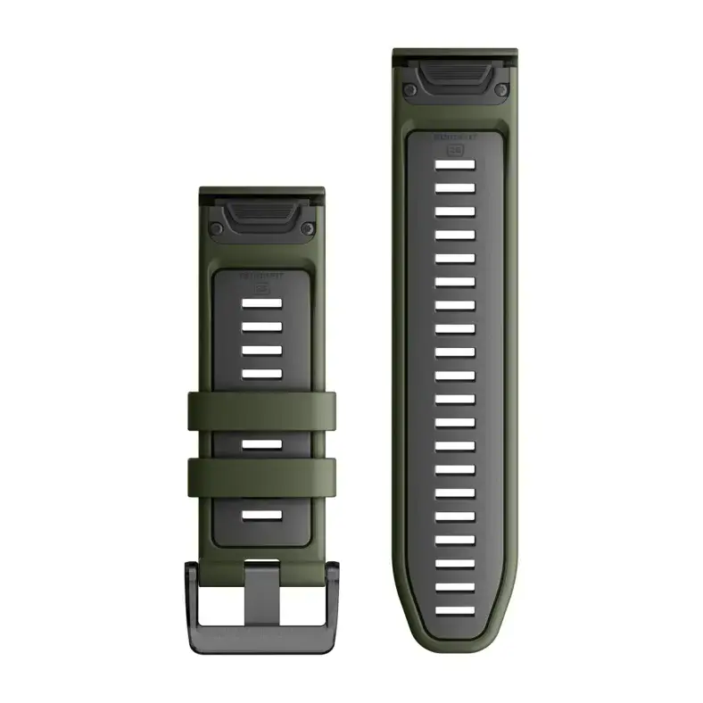 Ремінець Garmin QuickFit 26 Watch Bands Silicone - Moss/Graphite (10-13281-07)