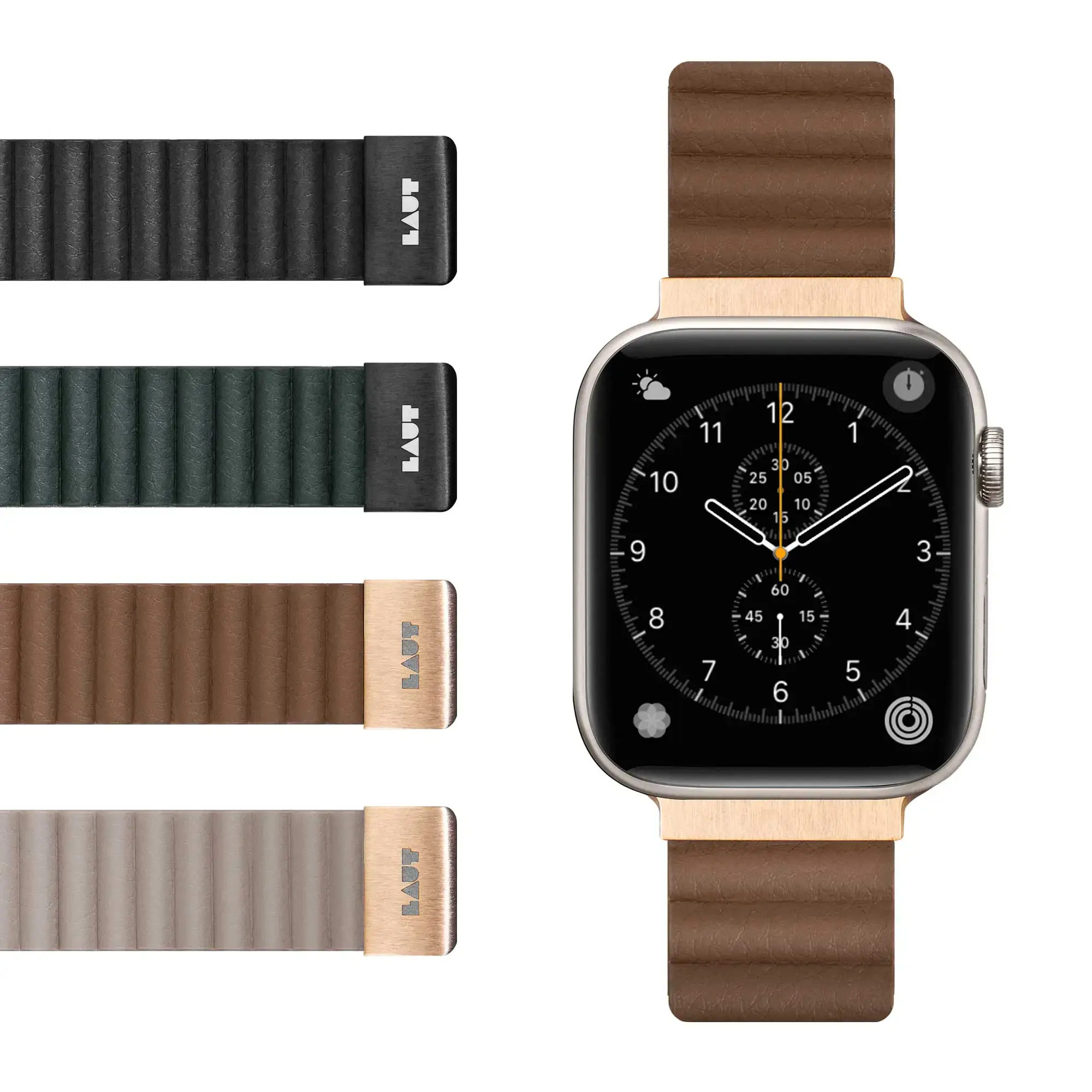 Ремешок LAUT NOVI LUXE для Apple Watch 42/44/45/49 мм - Pine Green (L_AWL_NL_GN)