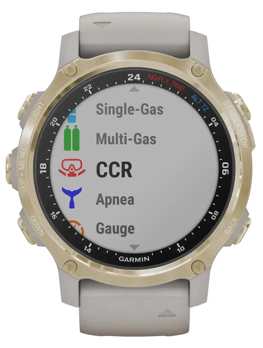 Смарт-годинник Garmin Descent Mk2S Light Gold with Light Sand Silicone Band (010-02403-01)