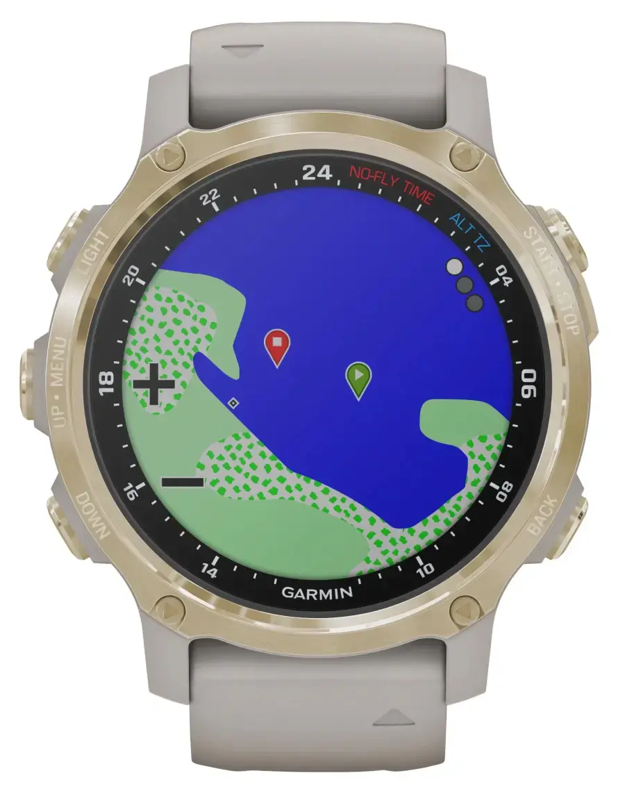 Смарт-годинник Garmin Descent Mk2S Light Gold with Light Sand Silicone Band (010-02403-01)