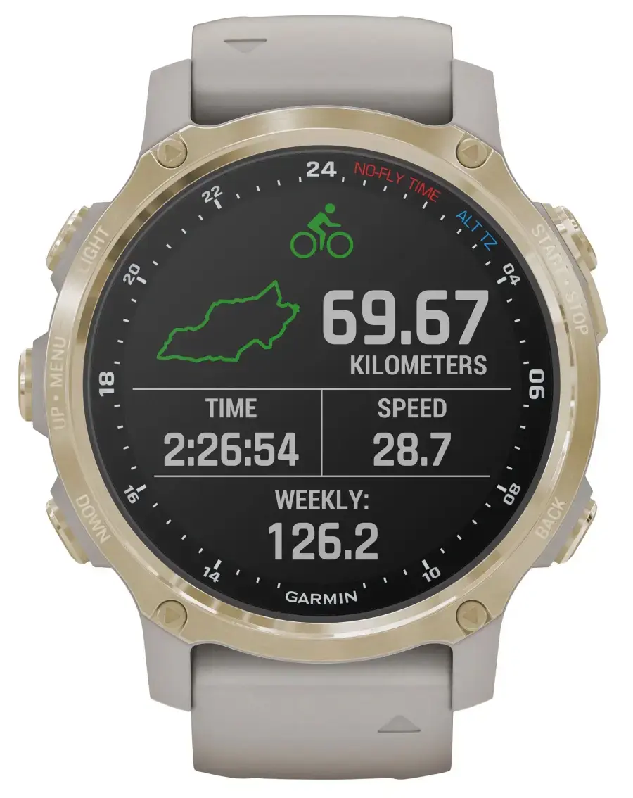 Смарт-годинник Garmin Descent Mk2S Light Gold with Light Sand Silicone Band (010-02403-01)