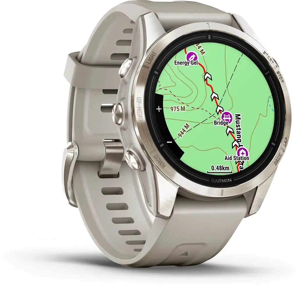 Смарт-часы Garmin Epix Pro (Gen 2) Sapphire Edition | 42 mm Soft Gold with Light Sand Band (010-02802-11)