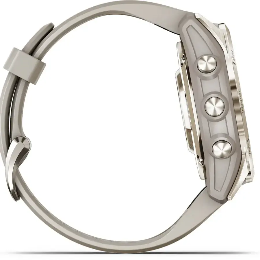 Смарт-годинник Garmin Epix Pro (Gen 2) Sapphire Edition | 42 mm Soft Gold with Light Sand Band (010-02802-11)