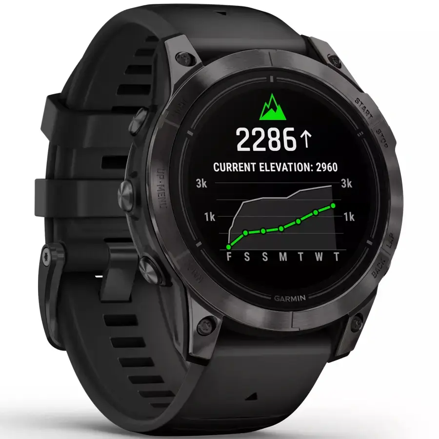 Смарт-годинник Garmin Epix Pro (Gen 2) Sapphire Edition | 47 mm Carbon Gray DLC Titanium with Black Band (010-02803-11)