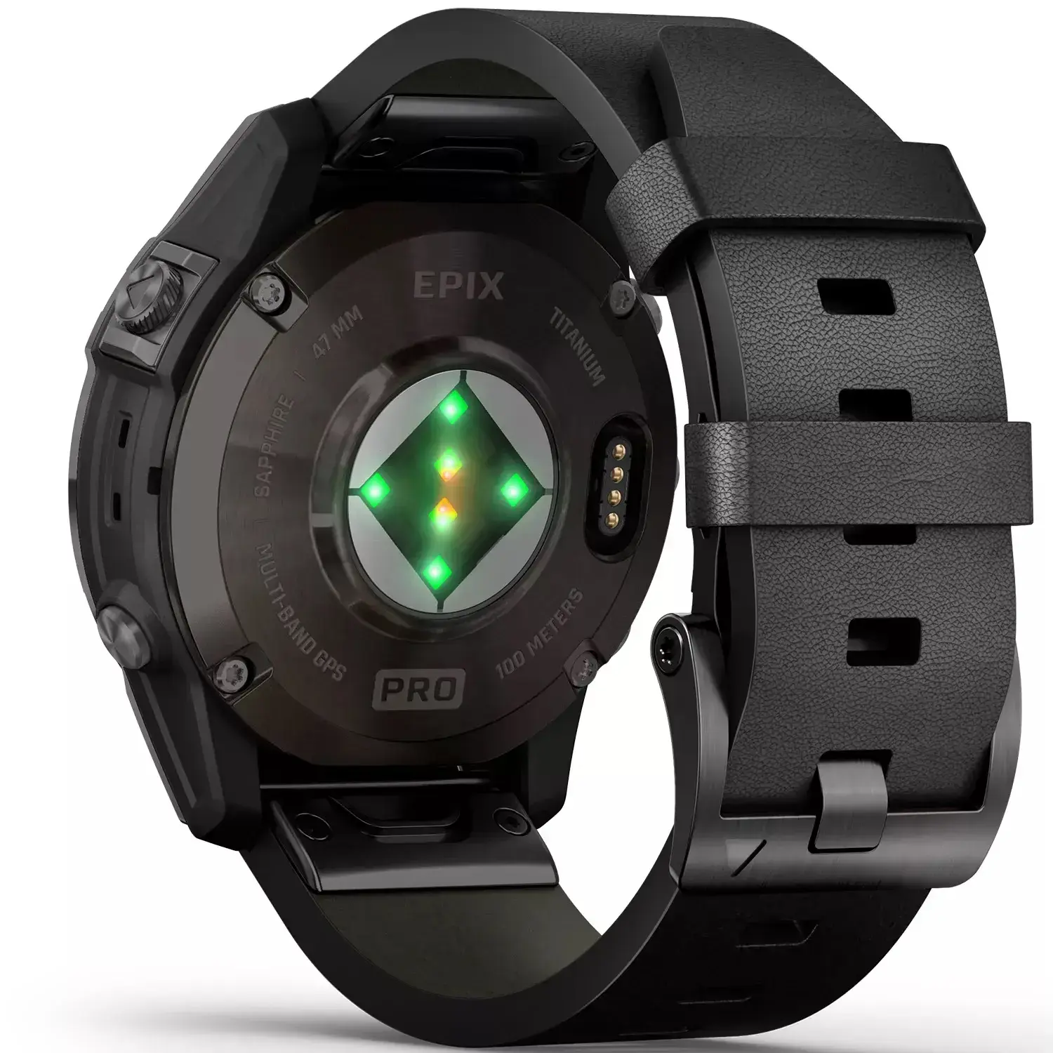 Смарт-часы Garmin Epix Pro (Gen 2) Sapphire Edition | 47 mm Carbon Grey DLC Titanium with Black Leather Band (010-02803-30)