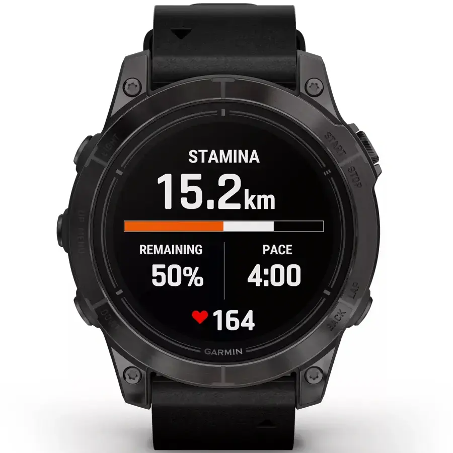 Смарт-годинник Garmin Epix Pro (Gen 2) Sapphire Edition | 47 mm Carbon Grey DLC Titanium with Black Leather Band (010-02803-30)