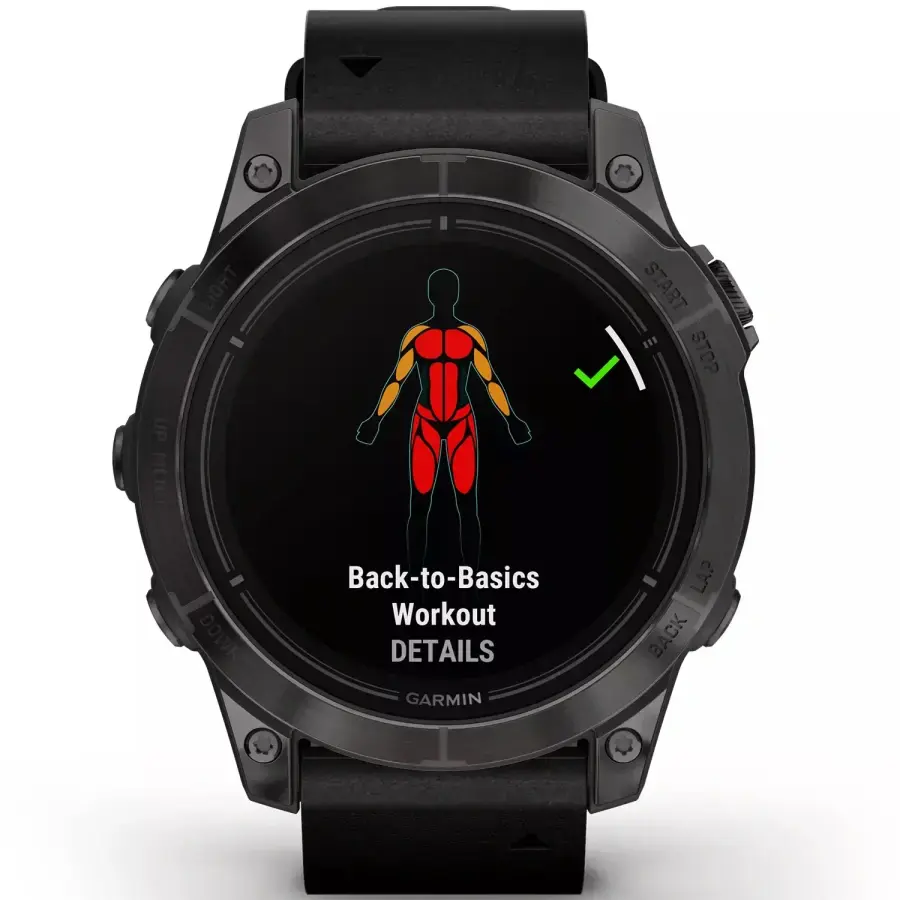 Смарт-годинник Garmin Epix Pro (Gen 2) Sapphire Edition | 47 mm Carbon Grey DLC Titanium with Black Leather Band (010-02803-30)