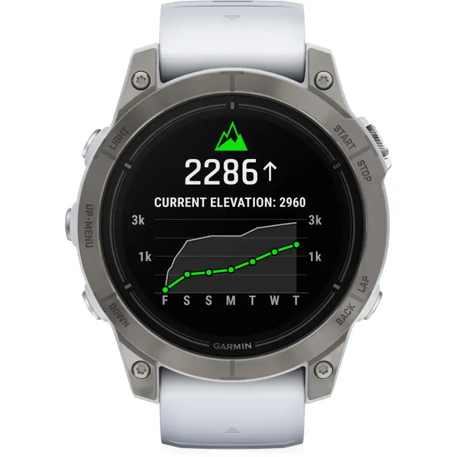 Смарт-годинник Garmin Epix Pro (Gen 2) Sapphire Edition | 47 mm Titanium with Whitestone Band (010-02803-21)