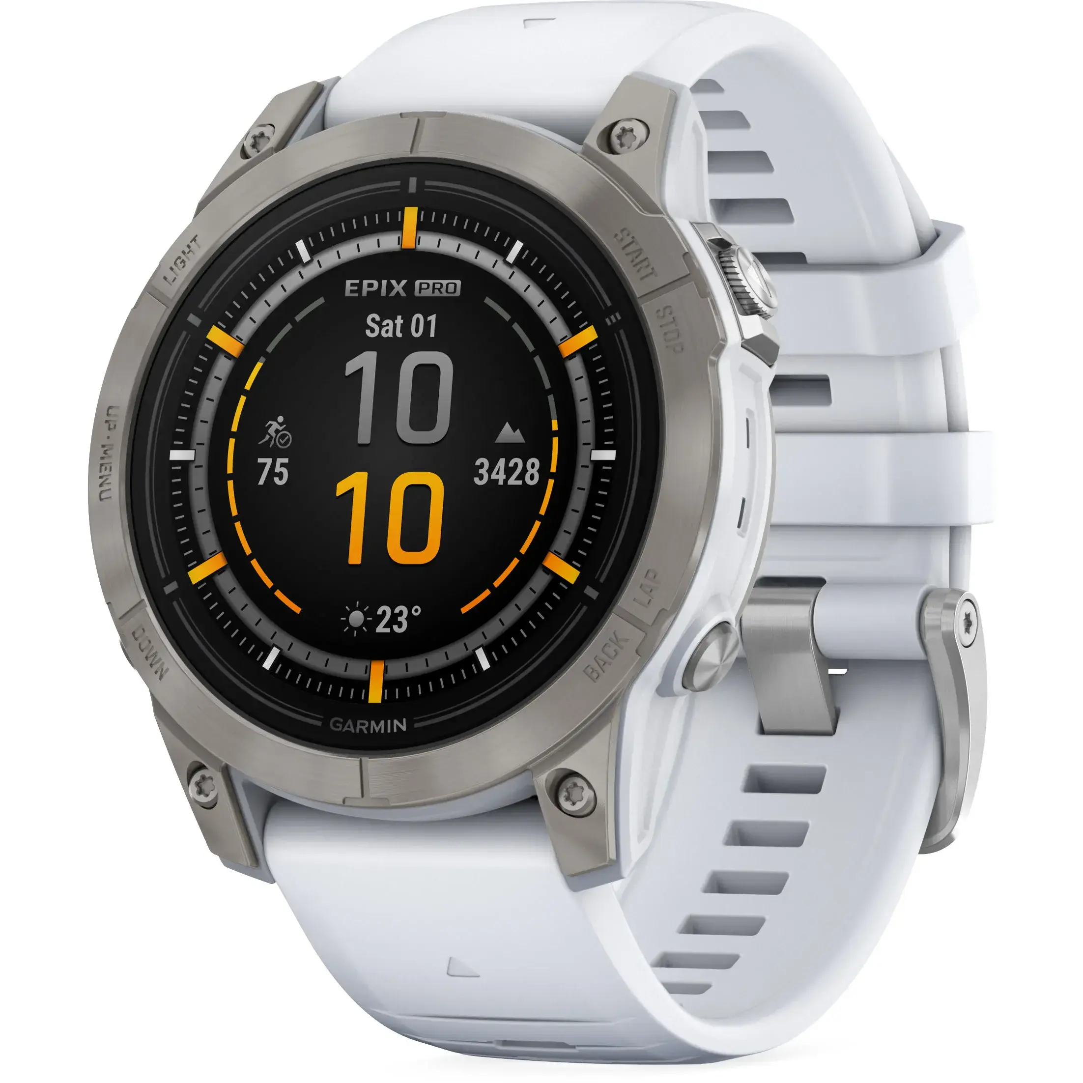 Смарт-часы Garmin Epix Pro (Gen 2) Sapphire Edition | 47 mm Titanium with Whitestone Band (010-02803-21)