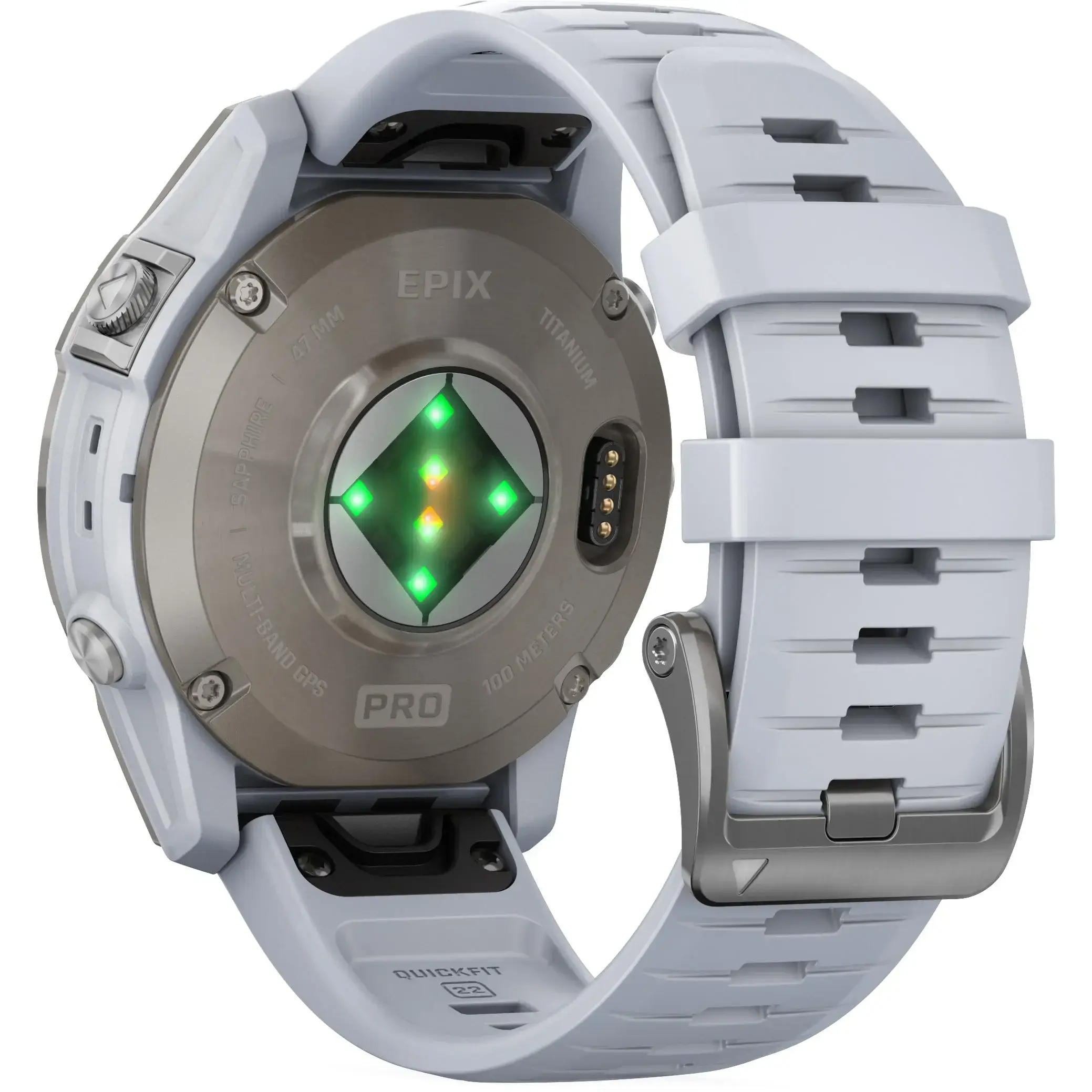 Смарт-часы Garmin Epix Pro (Gen 2) Sapphire Edition | 47 mm Titanium with Whitestone Band (010-02803-21)