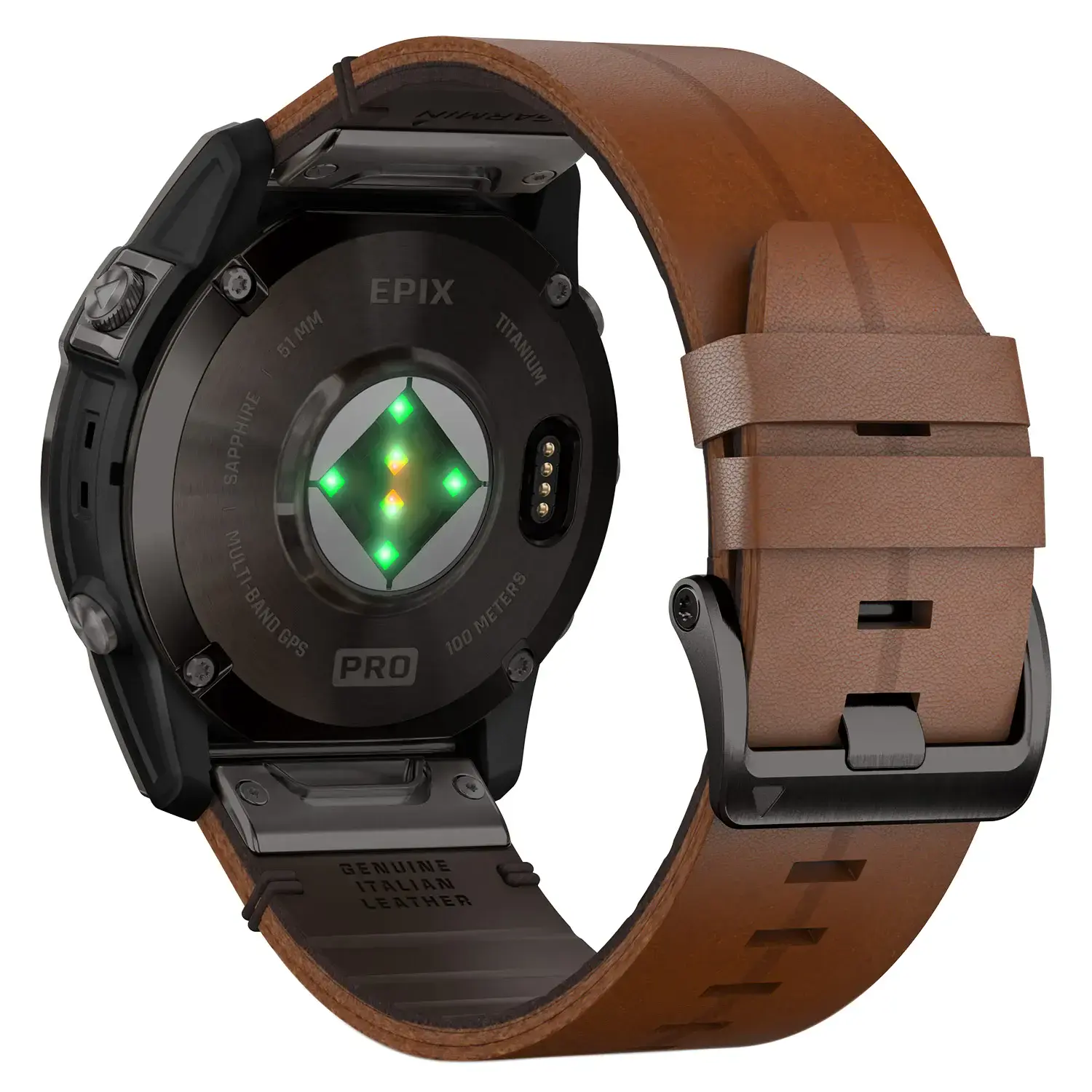 Смарт-часы Garmin Epix Pro (Gen 2) Sapphire Edition | 51 mm Carbon Grey DLC Titanium with Chestnut Leather Band (010-02804-30)