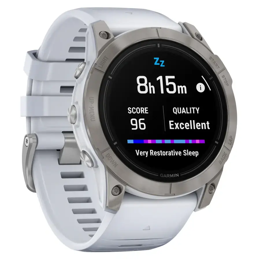 Смарт-годинник Garmin Epix Pro (Gen 2) Sapphire Edition | 51 mm Titanium with Whitestone Band (010-02804-11)