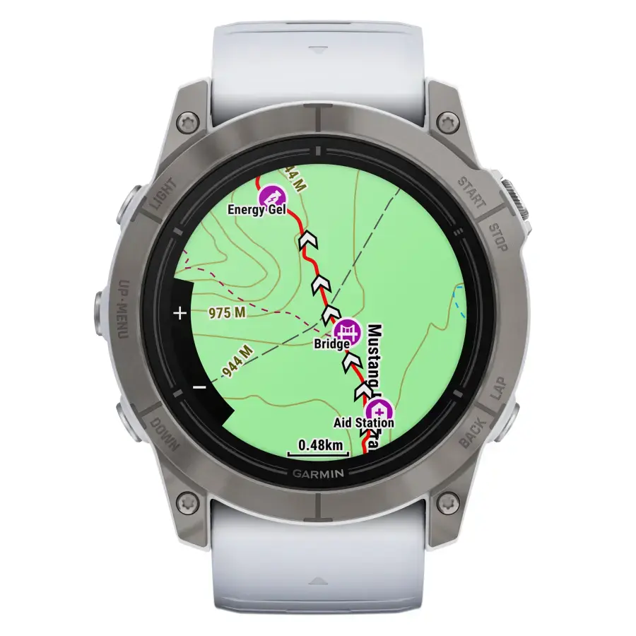 Смарт-годинник Garmin Epix Pro (Gen 2) Sapphire Edition | 51 mm Titanium with Whitestone Band (010-02804-11)
